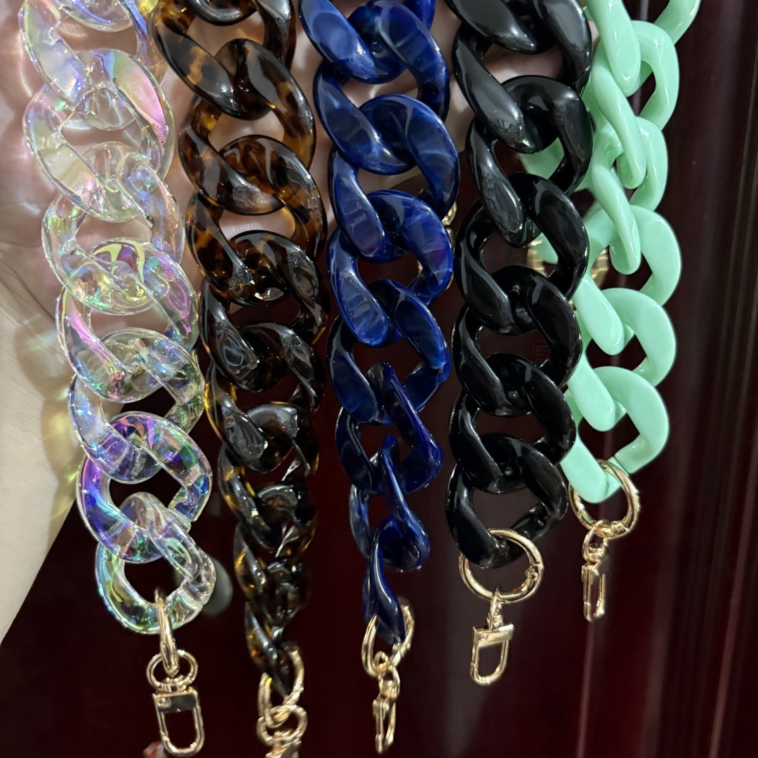 Cross-border style, 41 colors, chunky chain acrylic bag strap, phone chain, bag chain, chunky chain, shoulder strap, hanging chain.