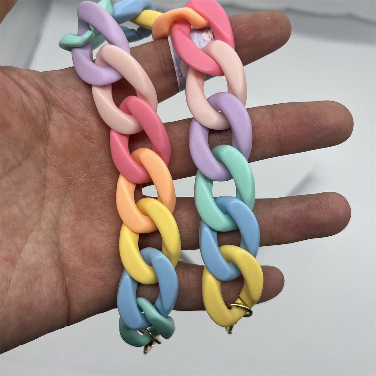 Matte 46-color acrylic phone strap, lanyard, bag strap, plastic bag chain, necklace, bracelet, shoulder strap, acrylic chain