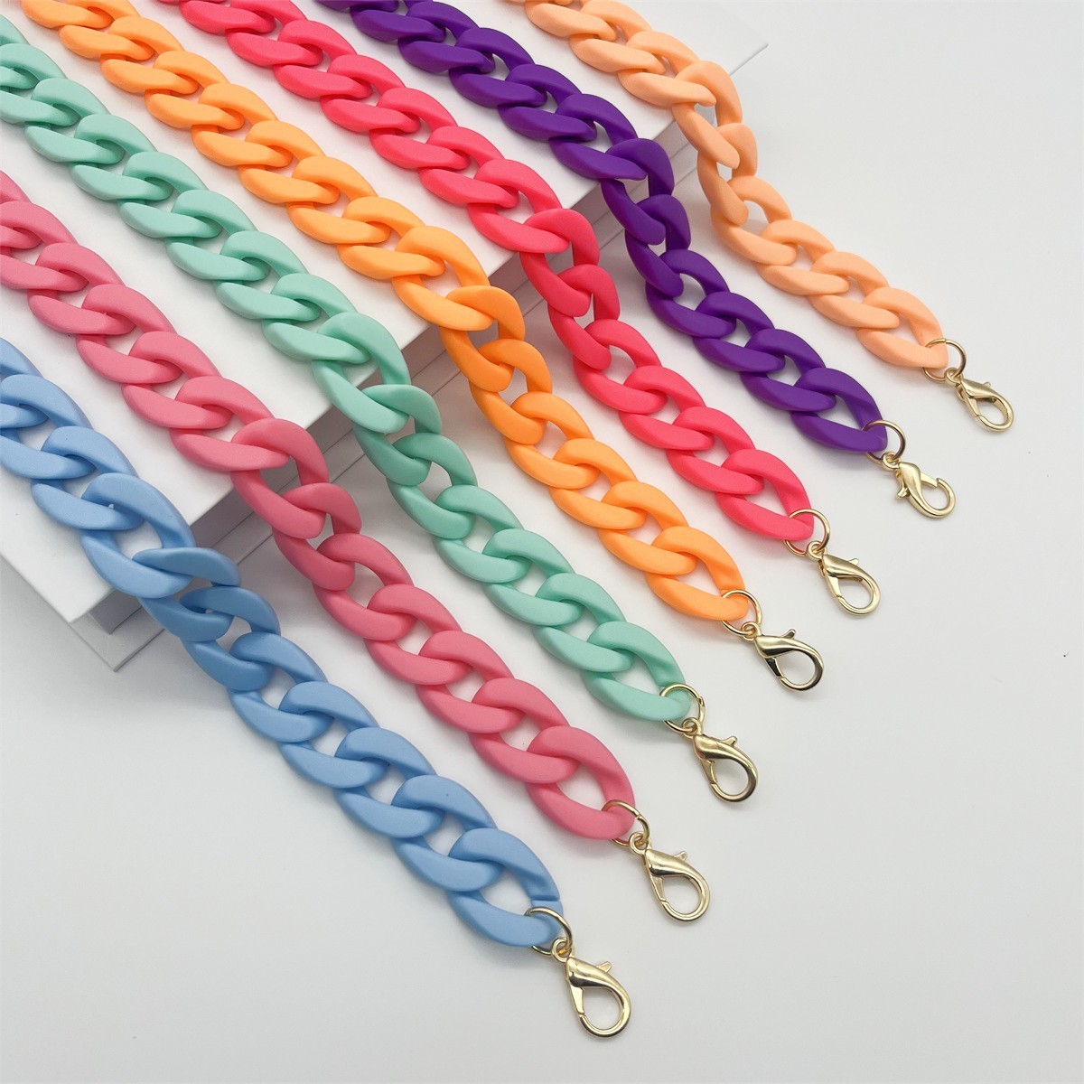 Matte 46-color acrylic phone strap, lanyard, bag strap, plastic bag chain, necklace, bracelet, shoulder strap, acrylic chain