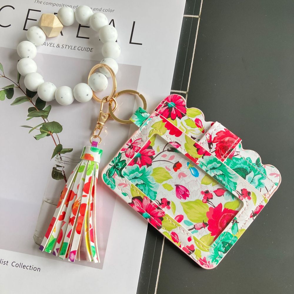 2026 New Cross-Border Card Holder, European and American Print, Women's Small Floral Print Coin Purse, ID Card Holder, Bank Card Frame, In Stock