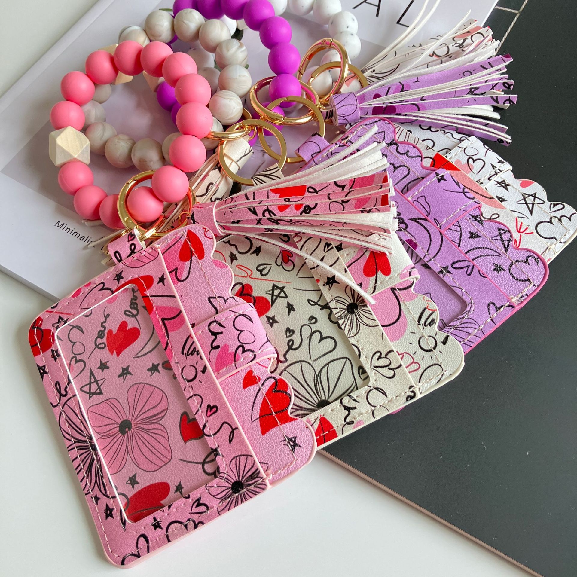 2026 New European and American Cross-border Hot Selling Coin Purse Women's Printed PU Leather Card Holder Bank Card Clip ID Card Holder In Stock