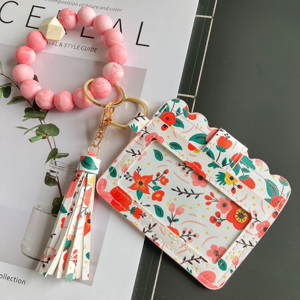 2026 New Cross-Border Card Holder, European and American Print, Women's Small Floral Print Coin Purse, ID Card Holder, Bank Card Frame, In Stock