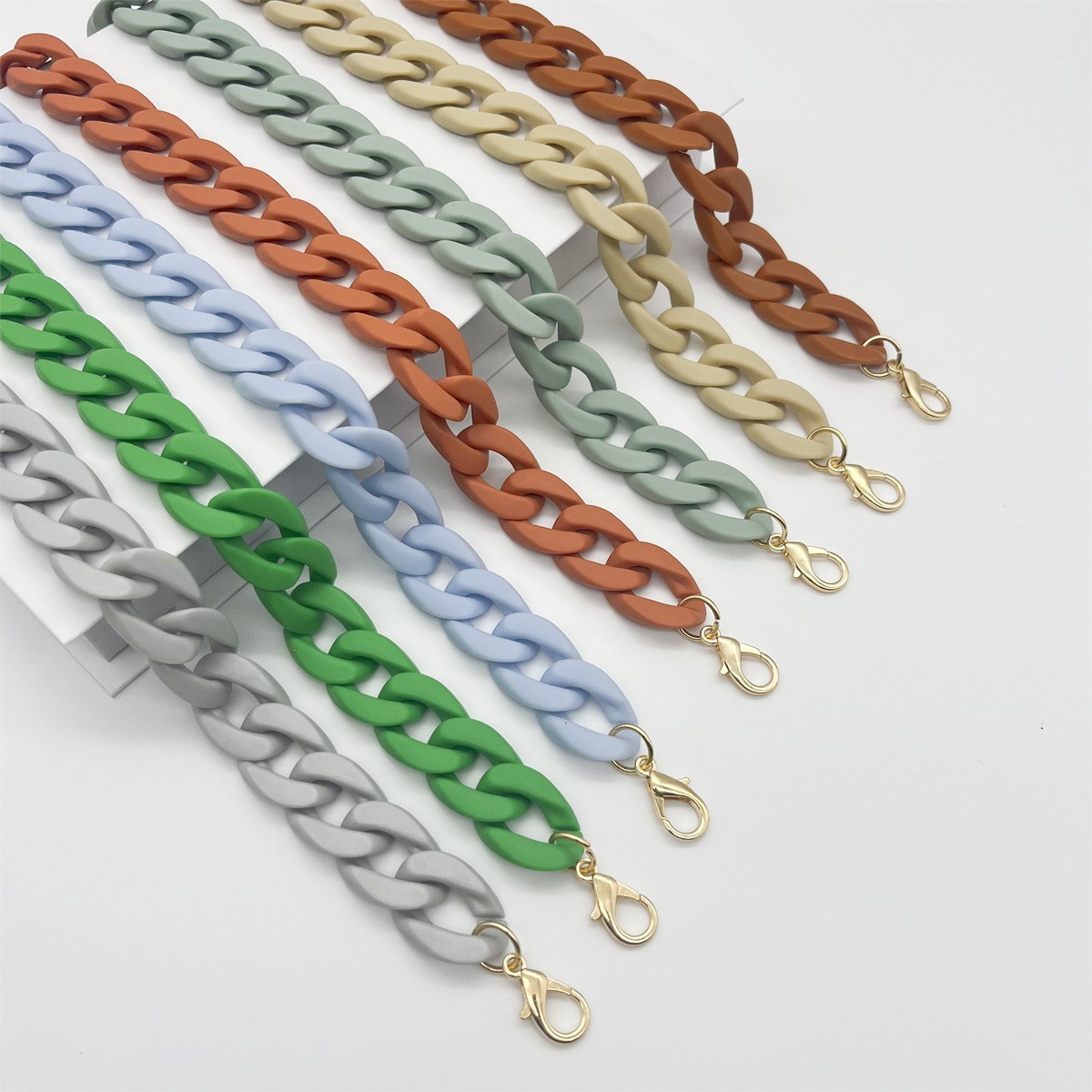 Matte 46-color acrylic phone strap, lanyard, bag strap, plastic bag chain, necklace, bracelet, shoulder strap, acrylic chain
