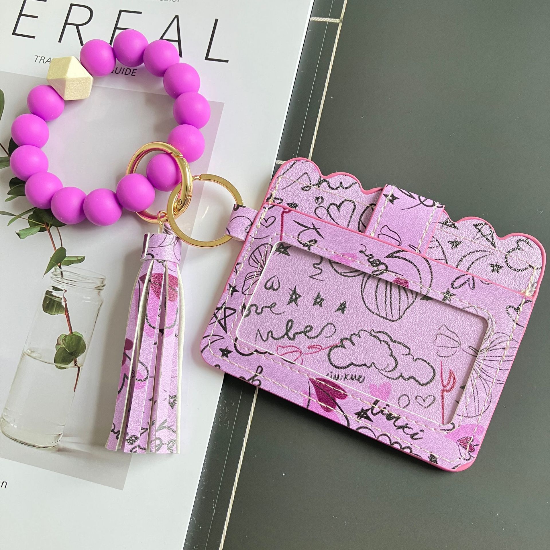 2026 New European and American Cross-border Hot Selling Coin Purse Women's Printed PU Leather Card Holder Bank Card Clip ID Card Holder In Stock