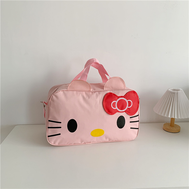 New cross-border style large capacity cartoon student handbag for short trips, crossbody bag for girls