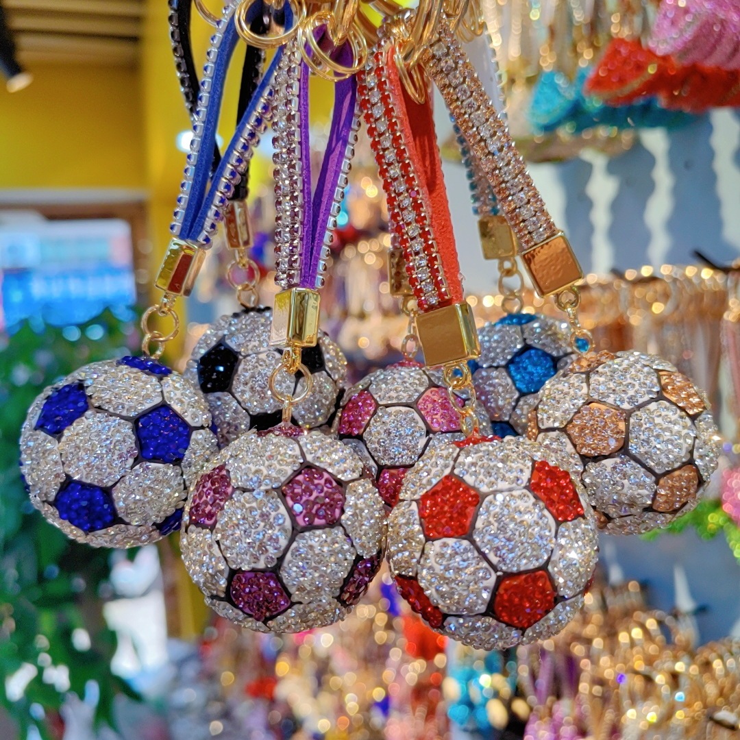 World Cup football keychain, car ornament, key lanyard, couple pendant, bag charm, key chain, gift