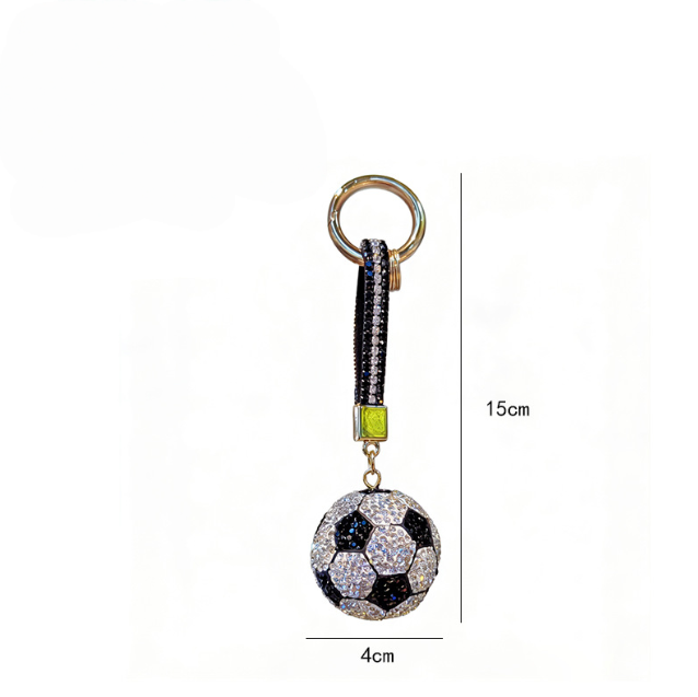 World Cup Rhinestone Soccer Keychain | Bling Soccer Bag Charm | Stylish Fan Keychain Gift