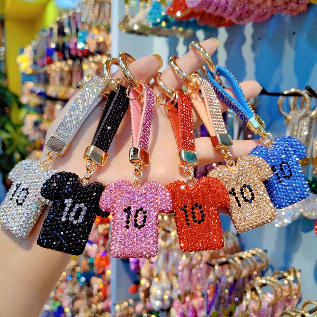 World Cup jersey keychain, car ornament, key lanyard, couple pendant, bag charm, key chain, gift