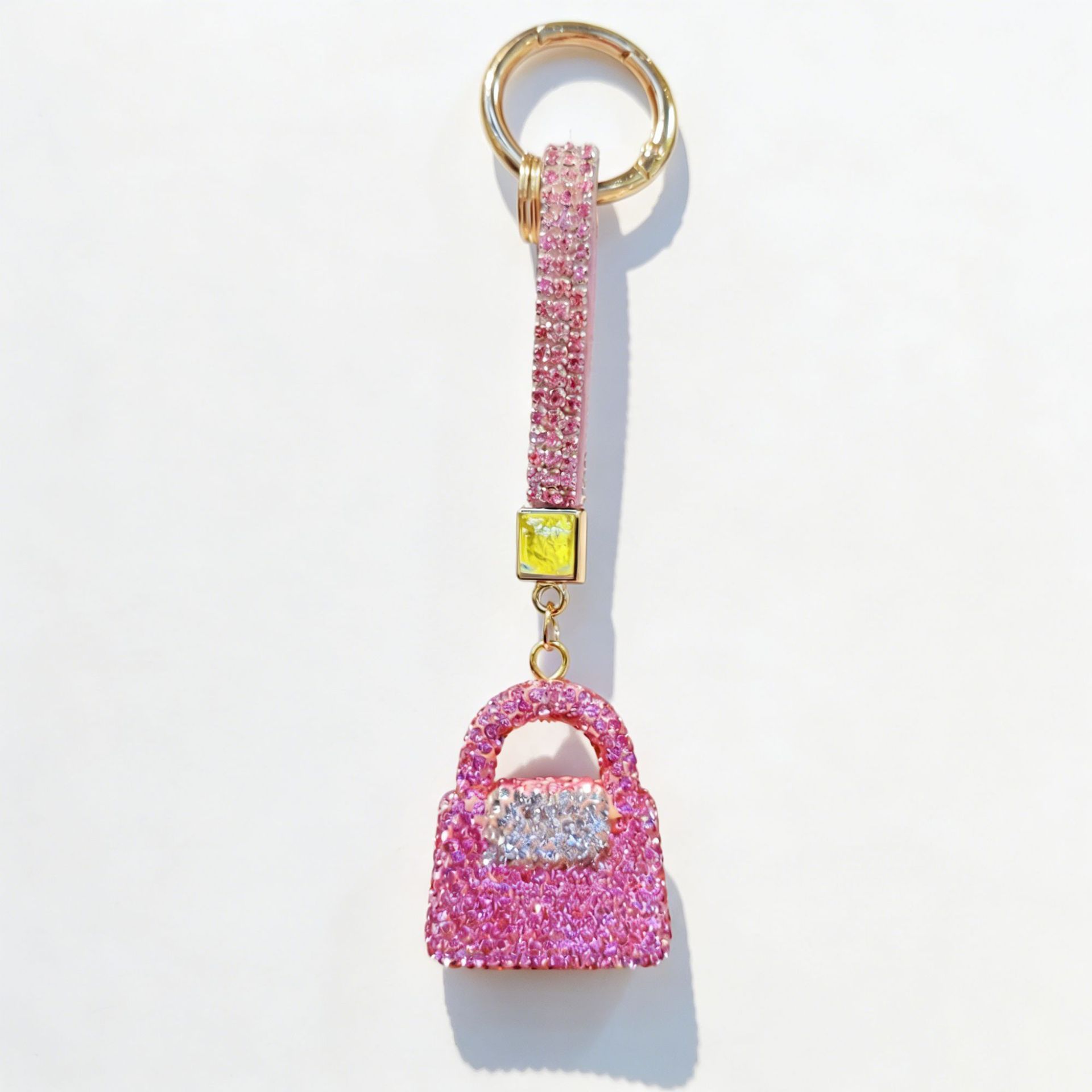 Rhinestone-encrusted keychains for bags, car gifts, key lanyards, couple bag charms, keychains, and small gifts