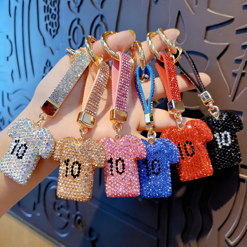World Cup jersey keychain, car ornament, key lanyard, couple pendant, bag charm, key chain, gift