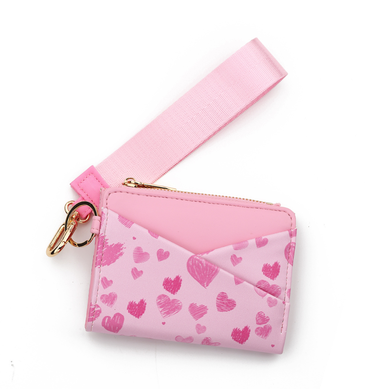 2026 Cross-border European and American Printed Leather Card Holder Bi-fold Wallet with Multiple Card Slots Coin Purse TikTok Wristband Wallet
