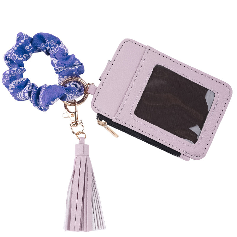 Cross-border hot-selling silicone bead bracelets, keychains, wrist tassels, folded edge card holders, card sleeves, women's coin purses