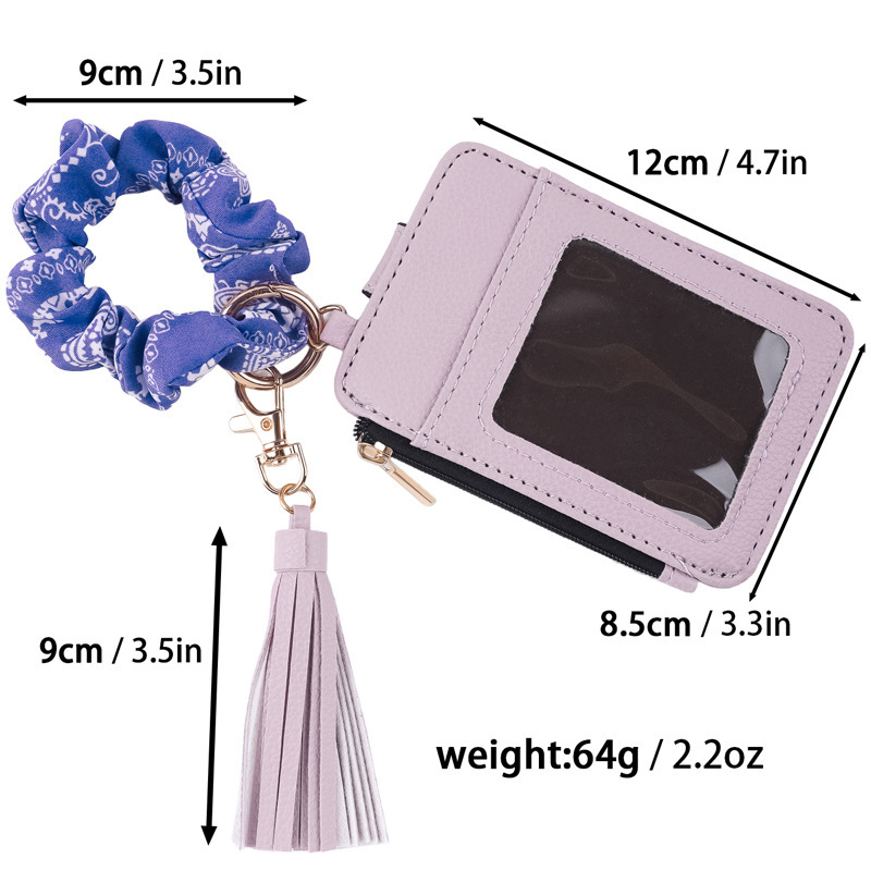 Cross-border hot-selling silicone bead bracelets, keychains, wrist tassels, folded edge card holders, card sleeves, women's coin purses