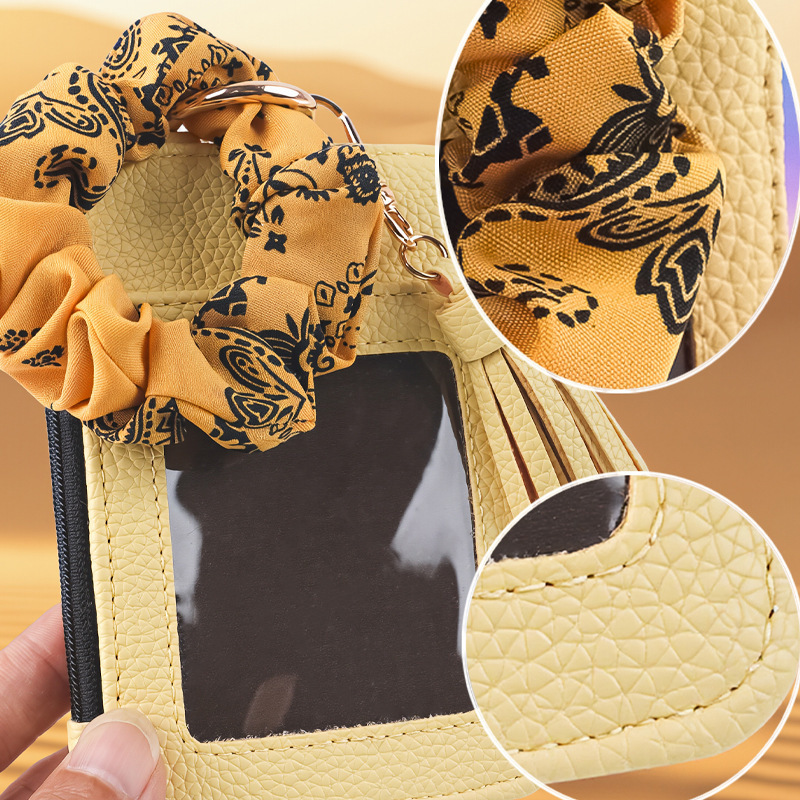 Cross-border hot-selling silicone bead bracelets, keychains, wrist tassels, folded edge card holders, card sleeves, women's coin purses