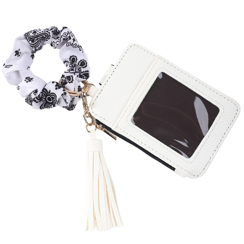 Cross-border hot-selling silicone bead bracelets, keychains, wrist tassels, folded edge card holders, card sleeves, women's coin purses