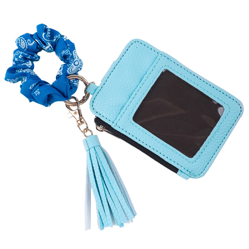 Cross-border hot-selling silicone bead bracelets, keychains, wrist tassels, folded edge card holders, card sleeves, women's coin purses