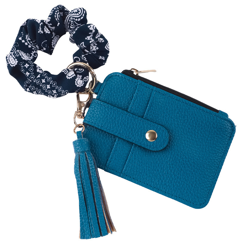 Cross-border hot-selling silicone bead bracelets, keychains, wrist tassels, folded edge card holders, card sleeves, women's coin purses