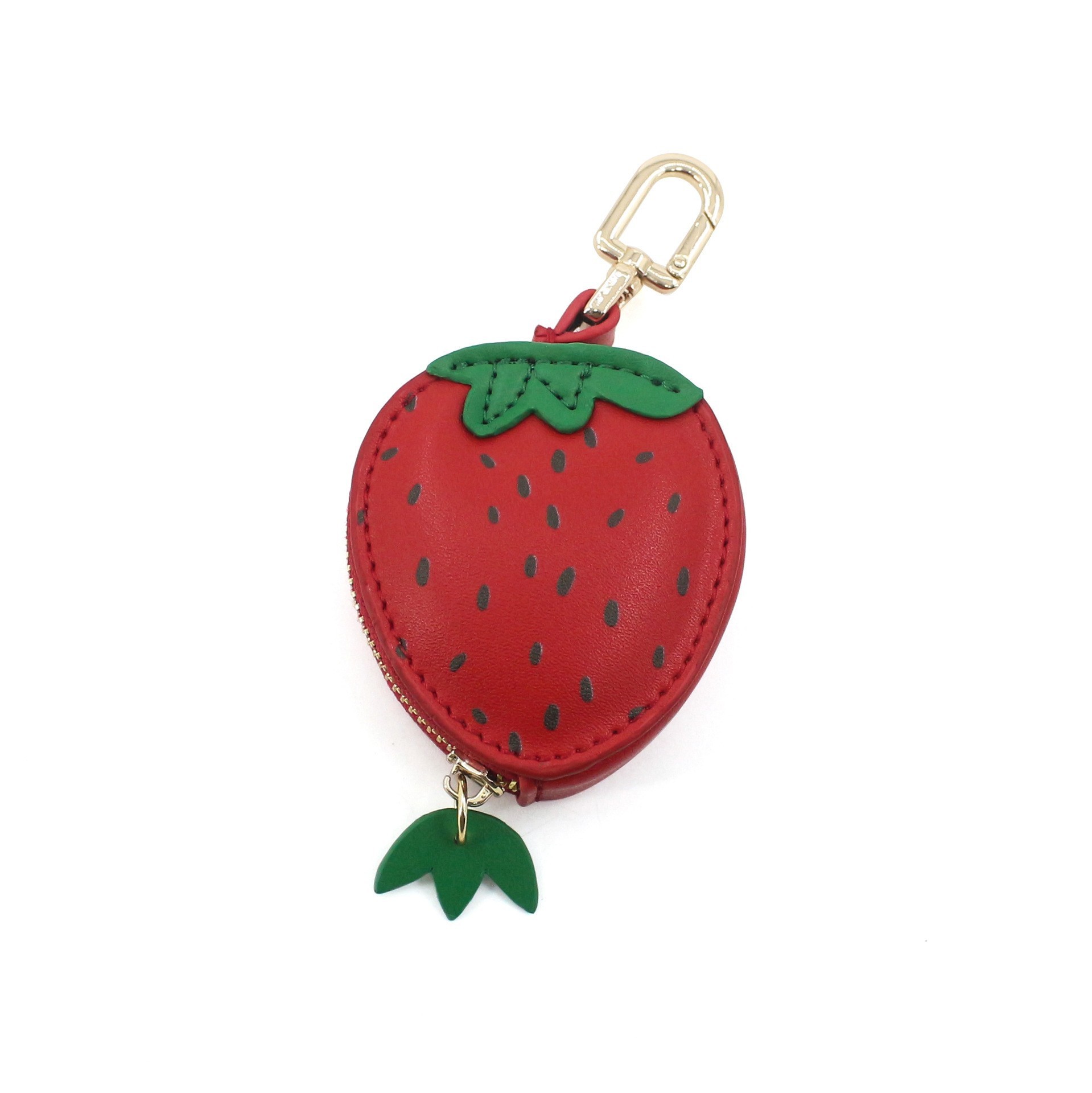 Cute Fruit Mini Coin Purse Keychain, Strawberry Pattern Small Wallet Bag Pendant Gift