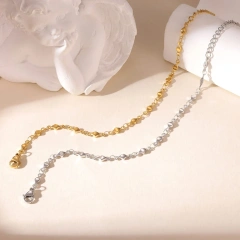 2025 Autumn Collection Niche Luxury Cut Surface Electroplated Bracelet Anklet 18K Gold Plated Waterproof Stainless Steel YF8292