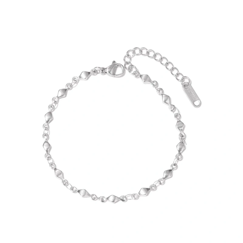 2025 Autumn Collection Niche Luxury Cut Surface Electroplated Bracelet Anklet 18K Gold Plated Waterproof Stainless Steel YF8292