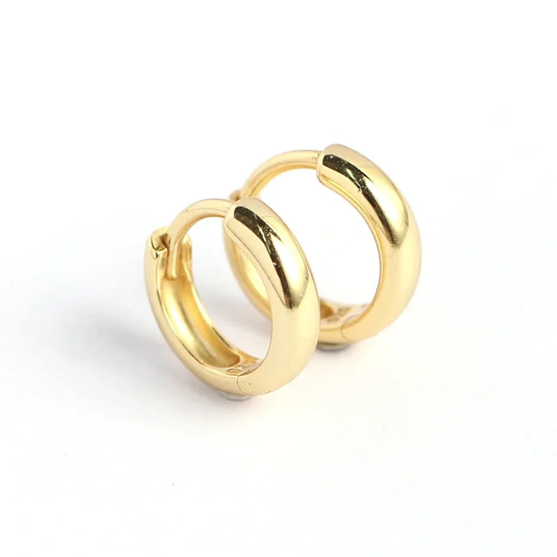 Simple Metal Scenery Round Shape Earrings Stud Earrings 925 Sterling Silver Hypoallergenic Earrings for Gift YF8105