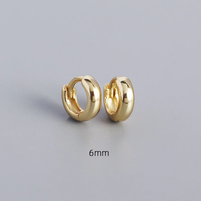 Simple Metal Scenery Round Shape Earrings Stud Earrings 925 Sterling Silver Hypoallergenic Earrings for Gift YF8105