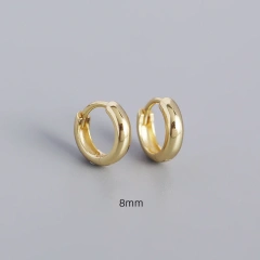 Simple Metal Scenery Round Shape Earrings Stud Earrings 925 Sterling Silver Hypoallergenic Earrings for Gift YF8105