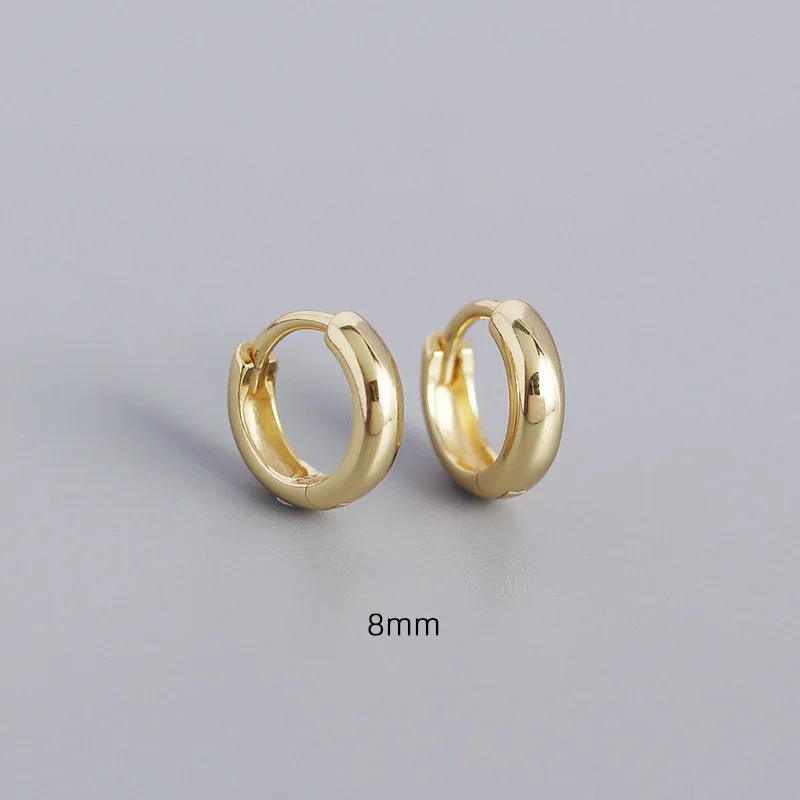 Simple Metal Scenery Round Shape Earrings Stud Earrings 925 Sterling Silver Hypoallergenic Earrings for Gift YF8105