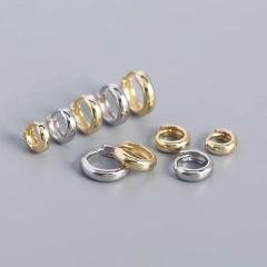 Simple Metal Scenery Round Shape Earrings Stud Earrings 925 Sterling Silver Hypoallergenic Earrings for Gift YF8105