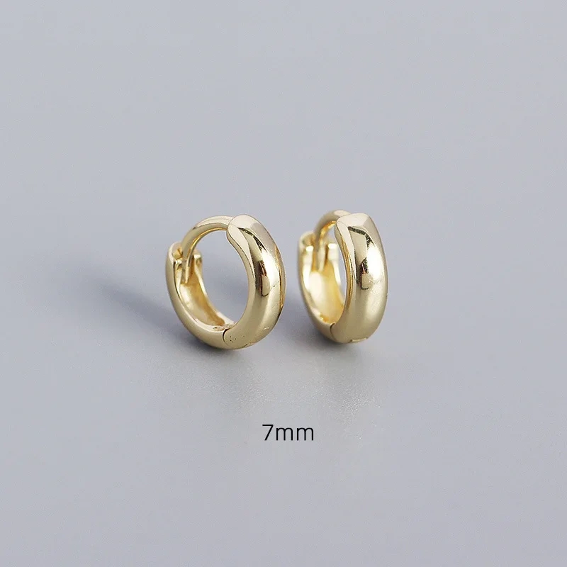Simple Metal Scenery Round Shape Earrings Stud Earrings 925 Sterling Silver Hypoallergenic Earrings for Gift YF8105