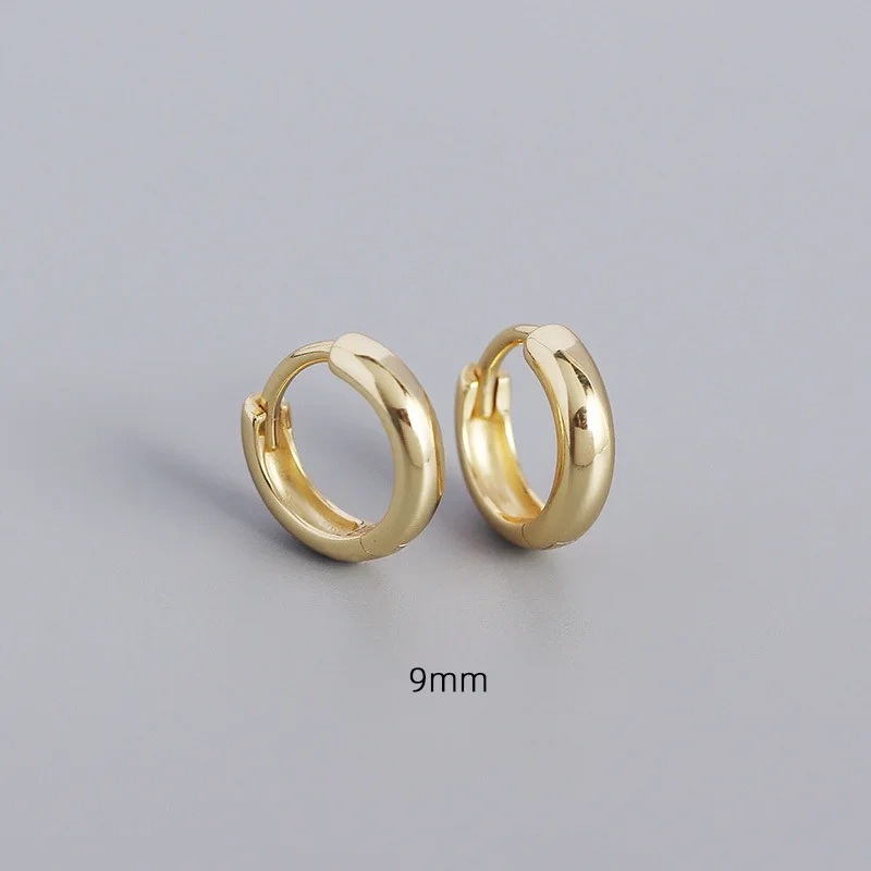 Simple Metal Scenery Round Shape Earrings Stud Earrings 925 Sterling Silver Hypoallergenic Earrings for Gift YF8105
