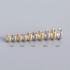 Simple Metal Scenery Round Shape Earrings Stud Earrings 925 Sterling Silver Hypoallergenic Earrings for Gift YF8105
