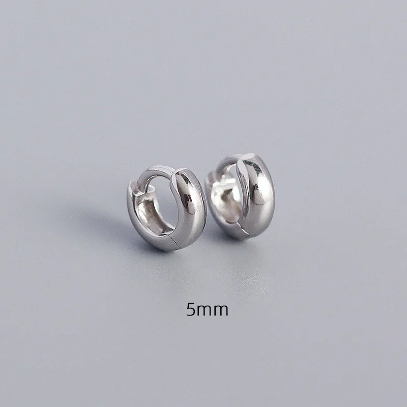 Simple Metal Scenery Round Shape Earrings Stud Earrings 925 Sterling Silver Hypoallergenic Earrings for Gift YF8105