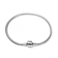 Personalized Fashion Glossy Soft Snake Bone Bracelet 18K Gold Plated Waterproof Stainless Steel Bracelet for Couple YF8085