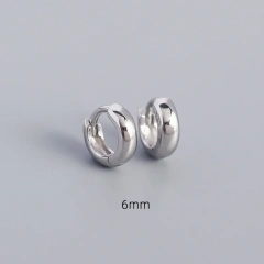 Simple Metal Scenery Round Shape Earrings Stud Earrings 925 Sterling Silver Hypoallergenic Earrings for Gift YF8105