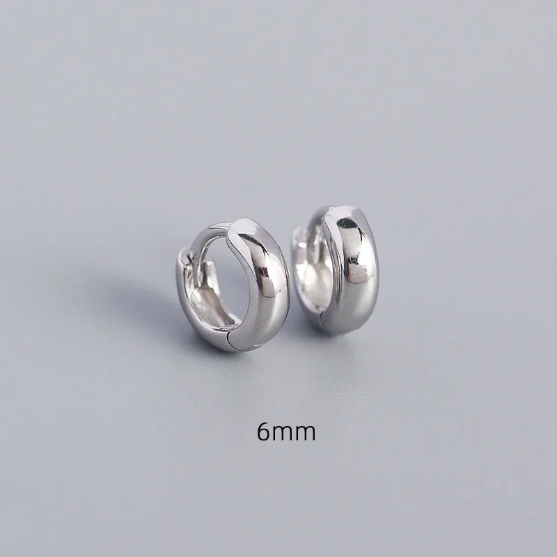 Simple Metal Scenery Round Shape Earrings Stud Earrings 925 Sterling Silver Hypoallergenic Earrings for Gift YF8105
