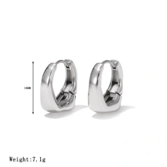 Simple Personality Ring Gold Delicate Earring 18K Gold Plated Waterproof Stainless Steel YF8237