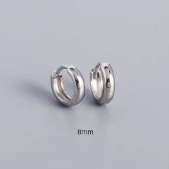 Simple Metal Scenery Round Shape Earrings Stud Earrings 925 Sterling Silver Hypoallergenic Earrings for Gift YF8105