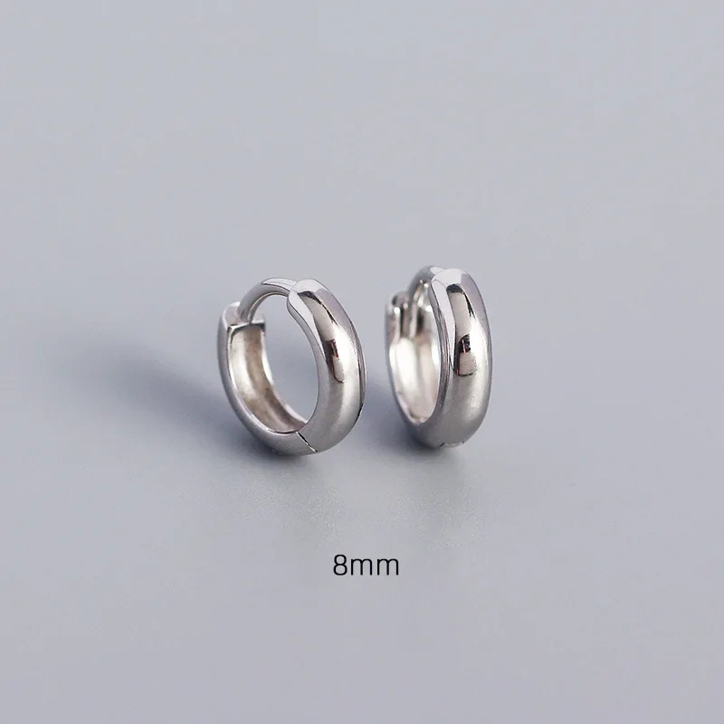 Simple Metal Scenery Round Shape Earrings Stud Earrings 925 Sterling Silver Hypoallergenic Earrings for Gift YF8105