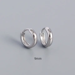 Simple Metal Scenery Round Shape Earrings Stud Earrings 925 Sterling Silver Hypoallergenic Earrings for Gift YF8105
