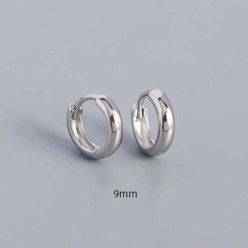 Simple Metal Scenery Round Shape Earrings Stud Earrings 925 Sterling Silver Hypoallergenic Earrings for Gift YF8105