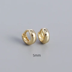 Simple Metal Scenery Round Shape Earrings Stud Earrings 925 Sterling Silver Hypoallergenic Earrings for Gift YF8105