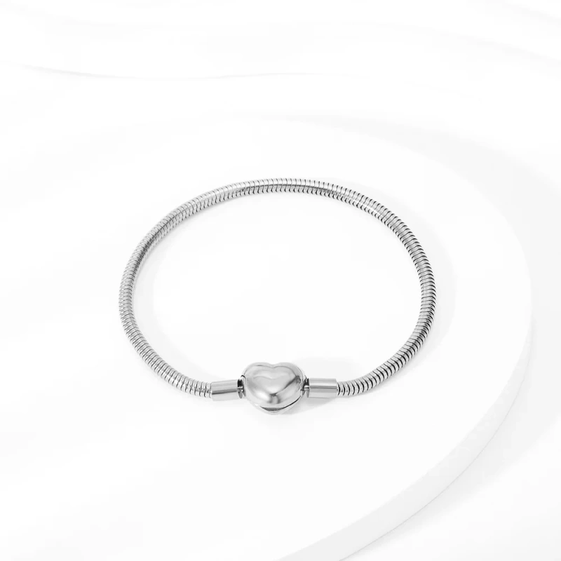 Personalized Fashion Glossy Soft Snake Bone Bracelet 18K Gold Plated Waterproof Stainless Steel Bracelet for Couple YF8085