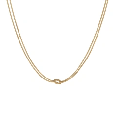 Ins Knotted Chain Necklace Bracelet Stud Earrings 18k Gold Plated Waterproof Stainless Steel Jewelry Set for Women YF8064