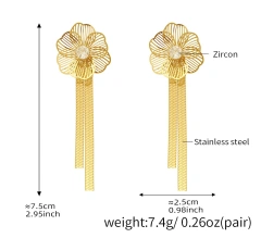 YF8007 Gold Earrings