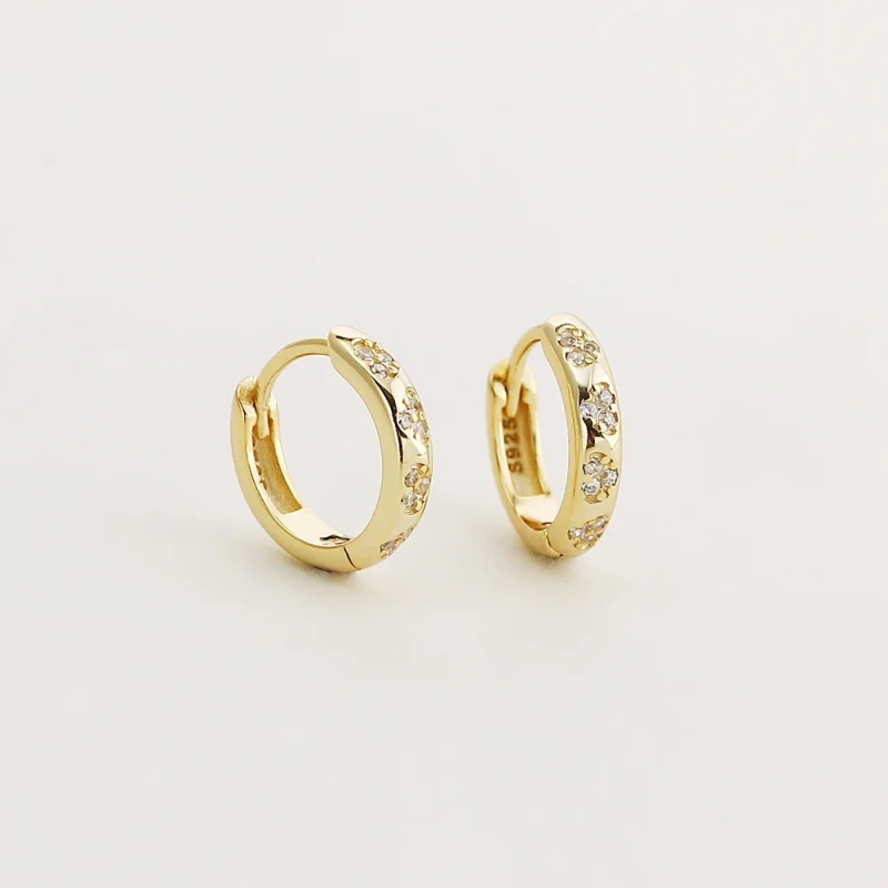 Minimalist Temperament Zircon Stud Earrings 925 Sterling Silver Hypoallergenic Earrings for Women YF8097