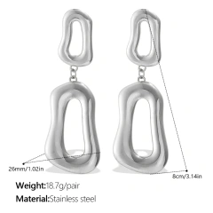 YF8117 Silver Earrings