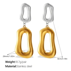 YF8117 Two Tones Earrings