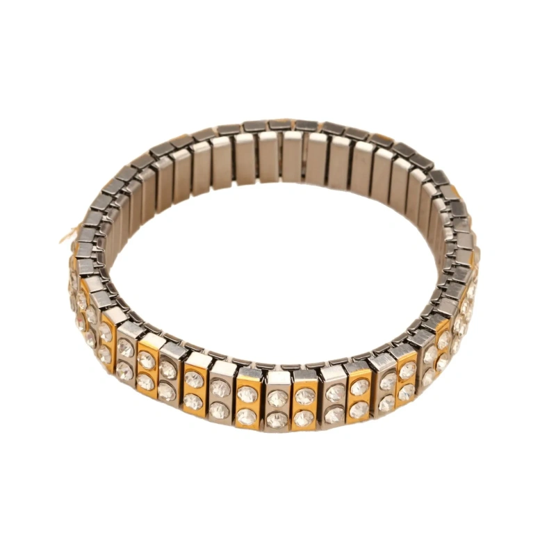 Wholesale Chain Zircon Bracelet Womens 18k Gold Plated Waterproof Stainless Steel Bracelet for Gifts YF8083