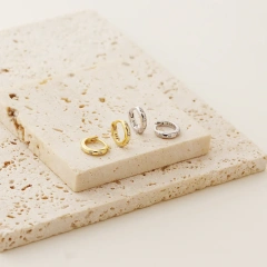 Ins Delicate Circle Zircon Earrings 925 Sterling Silver Hypoallergenic Earrings for Party YF8100